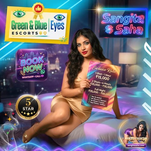 Green & Blue Eyes Escorts Girls in Kolkata Price List 2026 - Rare Colored Eyes Escorts | No Hidden Charges & Pay On Arrival